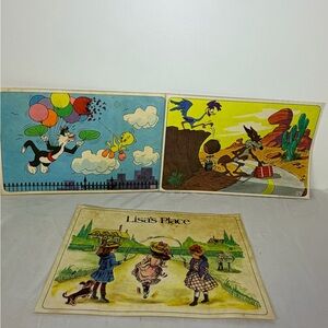 Vintage 1976 Pepsi Looney Tunes Placemats Lot Warner Bros Cartoon